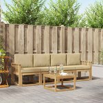 vidaXL Ensemble de canapés d'extérieur 5 pc Blanc et Beige