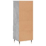vidaXL Buffet haut Gris béton 40x36x110 cm Bois d'ingénierie