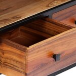 vidaXL Meuble TV 120 x 30 x 40 cm Bois de récupération massif et acier