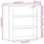 vidaXL Armoire murale chêne artisanal 80x33x80 cm bois d'ingénierie