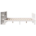 vidaXL Lit bibliothèque sans matelas blanc 120x190 cm bois pin massif