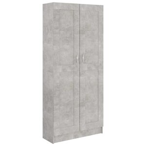 vidaXL Bibliothèque Gris béton 82 5x30 5x185 5 cm Bois d'ingénierie