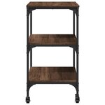vidaXL Chariot de cuisine chêne marron 60x41x76 cm bois d'ingénierie