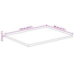 vidaXL Dessus de table bord vivant 110x80x2 5 cm bois de manguier brut