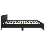vidaXL Cadre de lit Chêne noir 180 x 200 cm Bois d'ingénierie