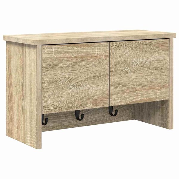 vidaXL Porte-manteau mural avec étagère Chêne sonoma 50 x 20 x 30 cm