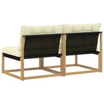 vidaXL Sofa de milieu extérieur Bois d'Acacia Massif Blanc