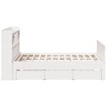 vidaXL Lit bibliothèque sans matelas blanc 180x200 cm bois pin massif