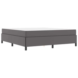 vidaXL Cadre de lit avec matelas Gris 180 x 200 cm Faux cuir