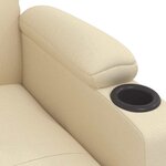 vidaXL Fauteuil inclinable Crème Tissu