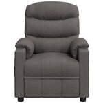 vidaXL Fauteuil inclinable électrique Gris foncé Tissu
