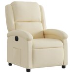 vidaXL Fauteuil inclinable électrique Crème Tissu