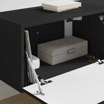 vidaXL Meuble TV mural 2 Pièces Noir 60 x 31 x 29.5 cm Bois d'ingénierie