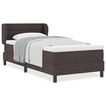 Lit Box Spring vidaXL avec Matelas Chocolat 100x200 cm Tissu