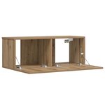 vidaXL Meuble TV mural chêne artisanal 80x30x30 cm bois d'ingénierie