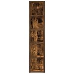 vidaXL Armoires à CD 2 Pièces Chêne fumé 21x16x93 5 cm Bois d'ingénierie