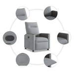 vidaXL Fauteuil inclinable Gris clair Tissu