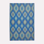 Tapis extérieur terrasse réversible - Tapis de jardin imperméable et résistant UV - Amber - Bleu - 180x270 cm - HOMESCAPES