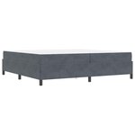 vidaXL Cadre de lit avec matelas Gris foncé 200 x 200 cm tissu