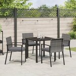 vidaXL Ensemble de salle à manger de jardin 5 pièces Gris Poly Rotin