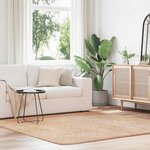 vidaXL Tapis Shaggy à poils longs NAVARRA beige 200x200 cm polyester