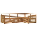 vidaXL Ensemble de canapés d'extérieur 4 Pièces Naturel