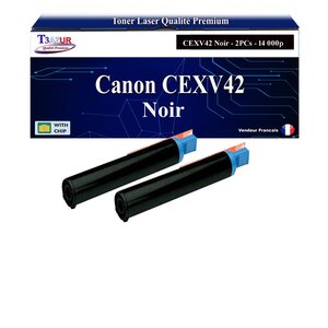 T3AZUR - 2x Toners compatibles avec Canon IR-2202  IR-2202i  IR-2202N  IR-2204f  CEXV42