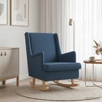 vidaXL Chaise à bascule Bleu 62 x 80 x 85 cm tissu