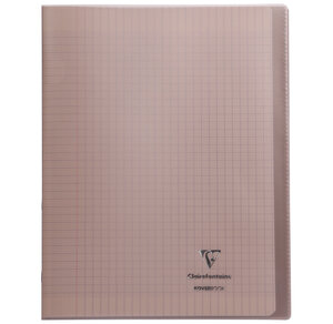 Cahier protège-cahier Koverbook Piqué Polypro 24x32 cm 140 p séyès Coloris Alé... CLAIREFONTAINE