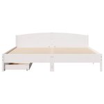 vidaXL Cadre de lit sans matelas blanc 200x200 cm bois massif de pin