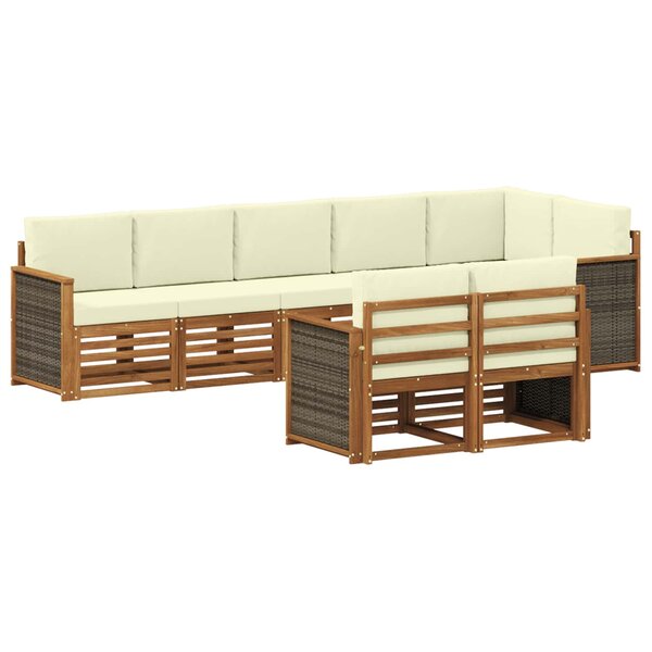 vidaXL Ensemble de canapés d'extérieur 7 pc