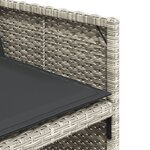 vidaXL Ensemble à manger de jardin et coussins 13 Pièces gris clair rotin