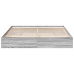 vidaXL Cadre de lit avec tiroirs sans matelas sonoma gris 180x200 cm
