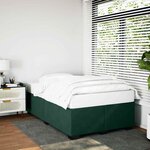 vidaXL Cadre de lit sans matelas vert foncé 120x190 cm velours