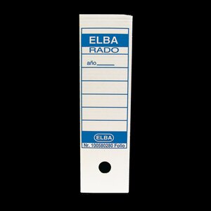 Elba Definitive File Box Extended Folio - Résistant et Durable - Idéal pour Organiser des Documents - Design Élégant et Fonctionnel - Couleur Blanc et Bleu