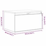 vidaXL Cabinet de chevet mural 2 Pièces Chêne noir 50 x 36 x 30 cm