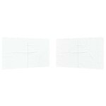 vidaXL Mur de tente de fête 2 pièces 400 x 195 cm Blanc PE et acier