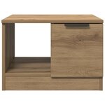 vidaXL Table basse chêne artisanal 50x50x36 cm bois d'ingénierie