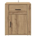 vidaXL Cabinet de chevet avec tiroir chêne artisanal 50 x 36 x 60 cm