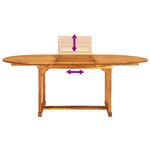 vidaXL Ensemble à manger de jardin 5Pièces bois d'acacia solide textilène