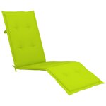 vidaXL Chaise de terrasse avec repose-pied et coussin Acacia solide