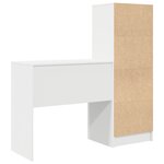 vidaXL Bureau avec Rangement Blanc Bois d'Ingénierie
