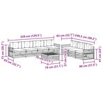 vidaXL Ensemble de canapés d'extérieur 8 pc Blanc et Beige Polyester