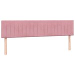 vidaXL Sommier à lattes de lit avec matelas rose 180x220 cm velours