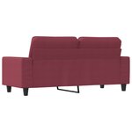 vidaXL Canapé à 2 places Rouge bordeaux 140 cm Tissu
