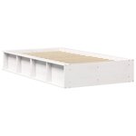 vidaXL Cadre de lit Blanc 75 x 190 cm Bois de pin massif