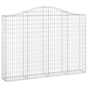 vidaXL Panier de gabions arqué 200x30x140/160 cm Fer galvanisé