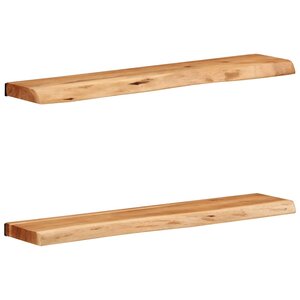 vidaXL Étagères murales 2 Pièces 80x20x3 5 cm bois massif d'acacia
