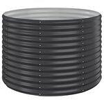 vidaXL Lit surélevé de jardin Acier enduit de poudre Anthracite