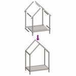 vidaXL Portant de bois chauffage noir 40x25x60 cm